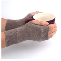 PK18A19HX Frauen Cashmere Kint Halb fingerlose Handschuhe Loch Handschuhe